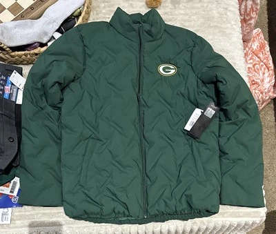 Jaqueta acolchoada Green Bay Packers G-III 4her feminina com zíper completo - Verde pequena nova!! - Imagem 1 de 4