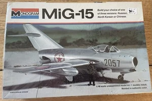 Monogram MIG-15 Jet Fighter New Unopened Sealed Box Model Kit - 3 Options 1:48 - Picture 1 of 2