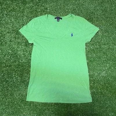 Polo Ralph Lauren Shirt Girl S Green Embroidered Logo Short Sleeve Top Stretch — 第 1/3 张图片