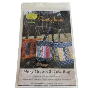 Sweet Janes Quilting Pattern Mary Elizabeth Tote Bag Quilted Travel Vacation - Picture 1 of 18