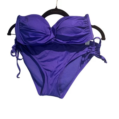 Mossimo Bottoms Mediano Top Pequeño Bikini Periwinkle Azul Bañera de hidromasaje Piscina Crucero  Foto 1 de 4