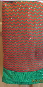Holiday Time 48" Christmas Tree Skirt Sparkly Red & Green - NWT! - Picture 1 of 5