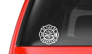 Fire Deptarment Logo (T15) Firefighter Vinyl Decal Sticker Car/Truck Window - Picture 1 of 1