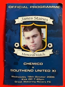 Chemico v Southend United James Staines Memorial Match Charity Programme 2006 - Picture 1 of 2