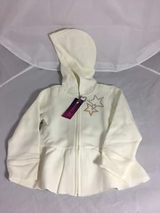 GREENDOG Cream 4T Cream Hoodie Silver & Gold Stars Sweater New With Tags - Picture 1 of 2