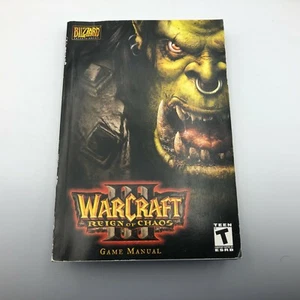 Nur Handbuch/Booklet 2002 Warcraft III 3 Reign Of Chaos Spiel OHNE Spiel/Disc wie besehen - Bild 1 von 12