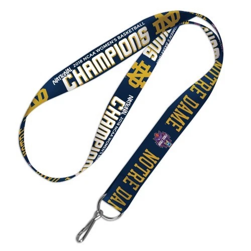 NOTRE DAME 2018 WOMEN'S NCAA BASKETBALL NATIONAL CHAMPIONS LANYARD KEY CHAIN - Image 1 of 1