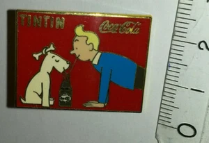 Alfiler de Coca Cola para beber Tintin Milou - Imagen 1 de 3