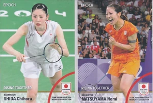 JUEGO TARJETA PROMOCIONAL 2024 EQUIPO ÉPOCA JAPÓN PARÍS MEDALLISTAS CHIHARU SHIDA NAMI MATSUYA - Imagen 1 de 2