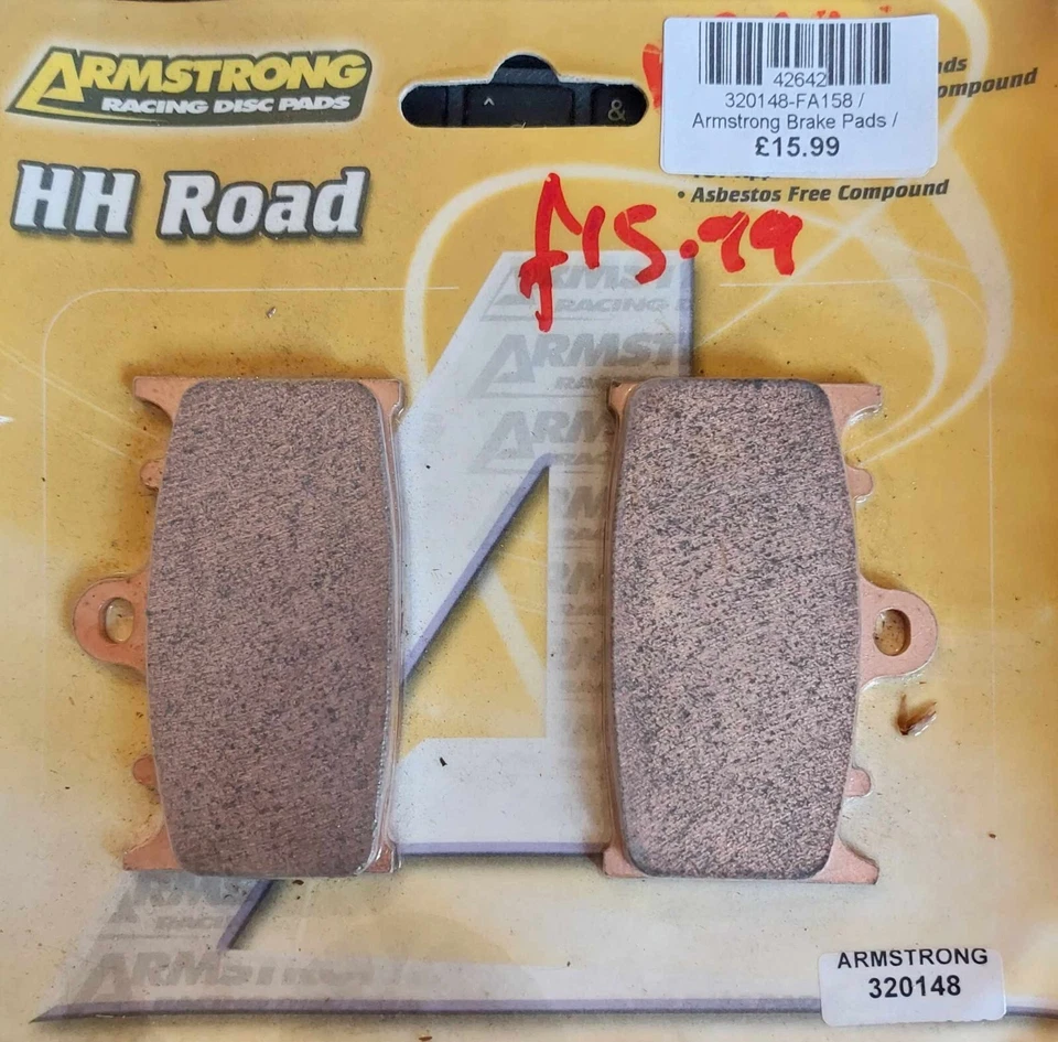 Almohadillas de disco Armstrong Racing HH Road FA158 320148 BC42642 - T Foto 1 de 1