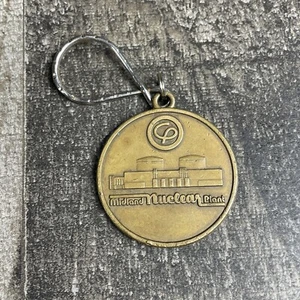 Vintage 1984 Midland Nuclear Plant Construction Safety Keychain Bechtel Power - Picture 1 of 6
