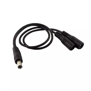 5.5mm x 2.1mm DC Power Splitter Cable Cord 1 Male to 2 Female Port Pigtals 12V - Picture 1 of 7