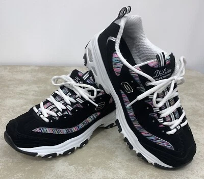 斯凯奇女式 9.5 码 D'Lites Interlude 训练运动鞋 11978 BKMT — 第 1/4 张图片