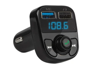 New LCD FM Car Transmitter Bluetooth 5.0 USB MP3 Charger Handsfree kit 1100 - Afbeelding 1 van 4