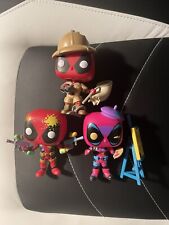 Lot of 3 POP! Marvel Deadpool Gamestop (Artist Blacklight,Safari,Paintball)