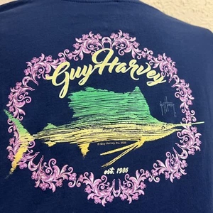 Guy Harvey EST. 1986 Unisex Tshirt short sleeve Size 3XL Navy Blue NEW - Picture 1 of 8