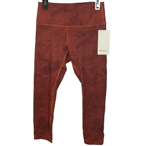 Lululemon Wunder Train Leggings Size 10 NWT $118 High Rise Orange Gray - Picture 1 of 10