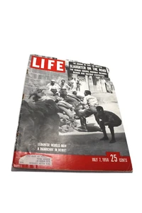 VTG LIFE Magazine Lebanese Rebels, Highway Hazard Holiday Statistics July 7 1958 - Picture 1 of 12