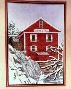 Cross Stitch Patten QUEENS MILL Winter Theme Ice Covered Tree Elizabeth Spurlock - Picture 1 of 6