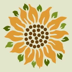 Plantilla reutilizable de girasol, Mylar transparente de 5 mil, plantilla de letrero hágalo usted mismo, 12""x12""-11008 U - Imagen 1 de 1