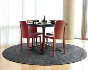 Round Rug Natural Jute & Cotton Braided Living area Carpet Indoor & Outdoor Rugs - Picture 1 of 4