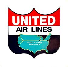 Vintage Style 1930s / 1940s United Air Lines Logo Decal DEC-0168