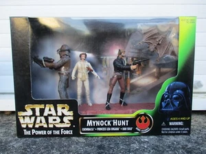 3.3/4 10cm STAR WARS POTF MYNOCK HUNT CHEWBACCA LEIA HAN SOLO SET HASBRO 1997 - Imagen 1 de 1