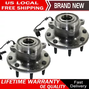 2 Front Wheel Bearing Hub For 2011-2019 Chevy Silverado Sierra 2500HD 3500HD 4X4 - Picture 1 of 9