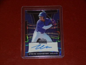 2025 Leaf Metal Laser Blue Auto 6/6 Steve "Monster" Milam - Picture 1 of 2