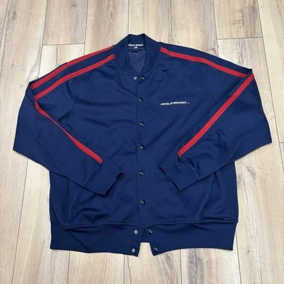 Chaqueta Polo Deportiva Ralph Lauren De Colección Años 90 Para Hombre Botón a Presión Completo - Talla L Foto 1 de 4