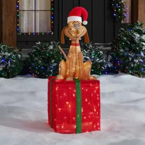 47 in 3D Holiday Lighted Tinsel Yard Prop How The Grinch Stole Christmas Decor - Picture 1 of 7