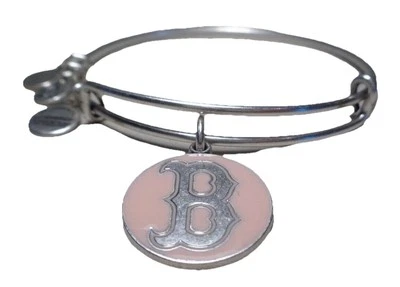 Brazalete Brazalete Alex and Ani BOSTON RED SOX CAP LOGO Acabado Plateado Dije Rosa Foto 1 de 4