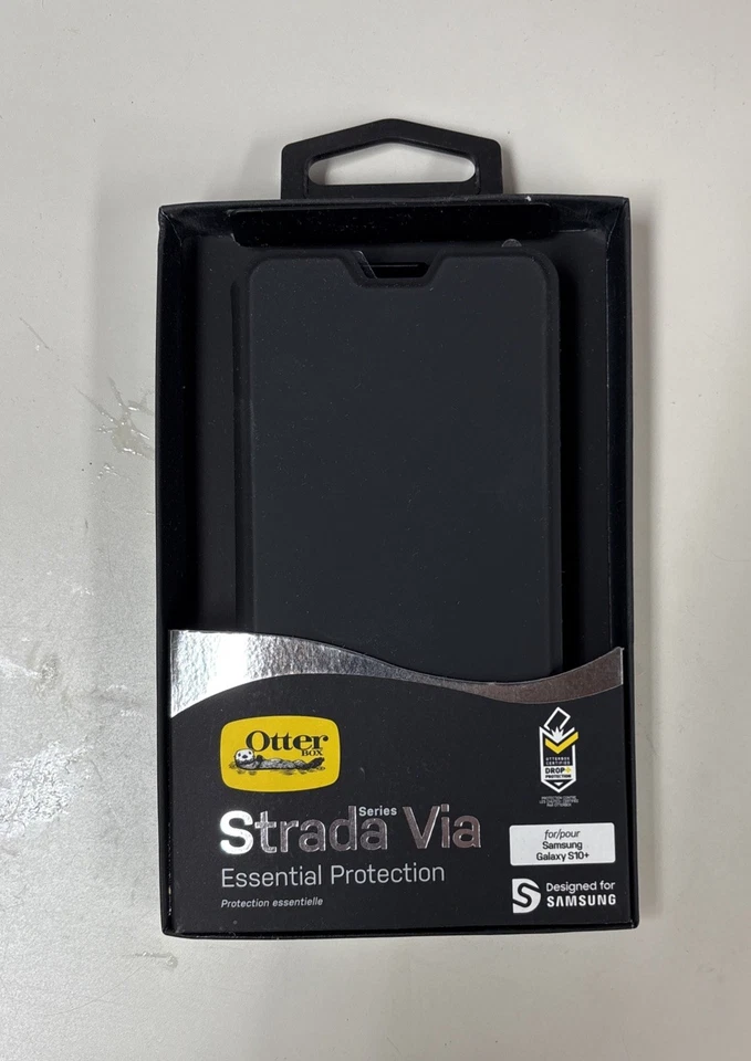 Funda Cartera Abatible Original OtterBox Strada Via Series Samsung Galaxy S10+, Negra Foto 1 de 1