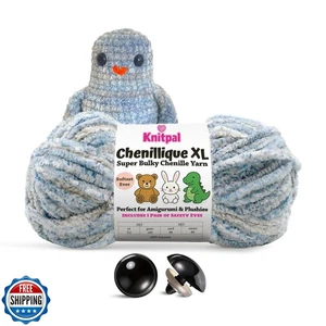 Chenillique XL Super Bulky Chenille Yarn – 100g Skein (88 Yards) + Safety Eye - Picture 1 of 5