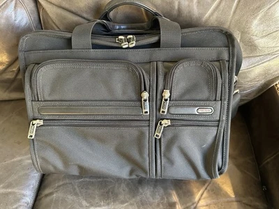 Tumi Alpha Black Briefcase Expandable Organizer Laptop Brief 26141D4 - Image 1 of 4