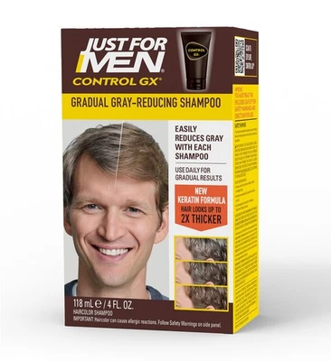 Encendedor reductor gris SHAMPOO Just for Men Control GX 4 fl oz (paquete de 1) Foto 1 de 4