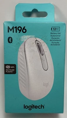 Logitech - M196 Lightweight Bluetooth Wireless Optical Mouse Compact WHITE - Image 1 of 4