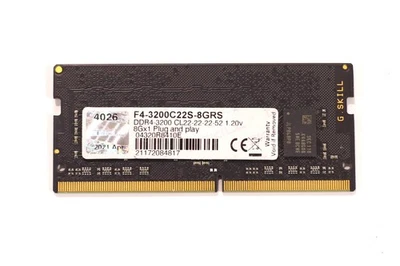 G.Skill 8GB 1Rx8 PC4-25600 DDR4-3200 Laptop Memory P/N: F4-3200C22S-8GRS Tested - Image 1 of 2