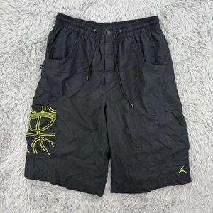 Air Jordan Shorts Boy’s XXL Black Basketball Baggy Cargo Pocket Graphic Jumpman - Picture 1 of 12