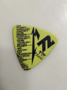 MetallicA Setlist Bass Yellow Guitar Pick - 2025 M72 Tour - Picture 1 of 2