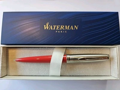 Waterman Emblem,  Kugelschreiber,  Rot, In Geschenkbox,  Neu - Bild 1 von 4