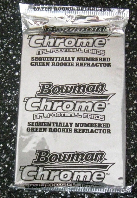 2005 Bowman Chrome Football Uncirculated Box Topper Factory Sealed Pack  - Image 1 of 1