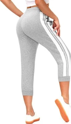 SPECIALMAGIC Women's Sweatpants Capri Pants Cropped Jogger Running Pants Lounger - Image 1 of 4
