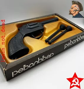 TOY GUN REVOLVER USSR plastic vintage antique pistol souvenir with box SOVIET - Picture 1 of 24