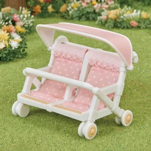 Cochecito de bebé doble Sylvanian Families Calico Critters Furniture - Imagen 1 de 3