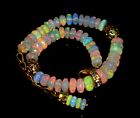 3X6mm Fire Multi Natural +++Opal Ethiopian Faceted Gemstone Beads Strand 8"