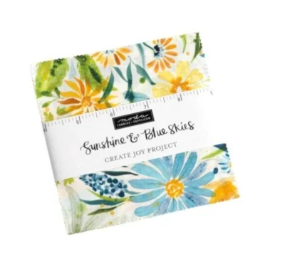 SUNSHINE & BLUE SKIES 3 Charm Packs Moda Fabric Sew Quilting Create Joy 39820PP - Image 1 of 4