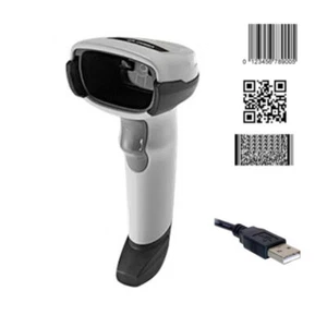 Symbol DS2208 Barcodescanner Laser mit USB Anschluss weiss QR-Code Datamatrix 2D - Bild 1 von 3