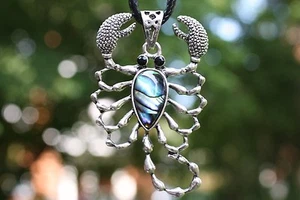 PP89 Muschel Perlmutt Perle Schmuck Anhänger Collier mit Schnur Halskette Kette - Bild 1 von 1