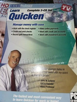 Video Professor Inc Learn Quicken 2003 2004 2005 Complete 3-CD Set P036QN - Image 1 of 2